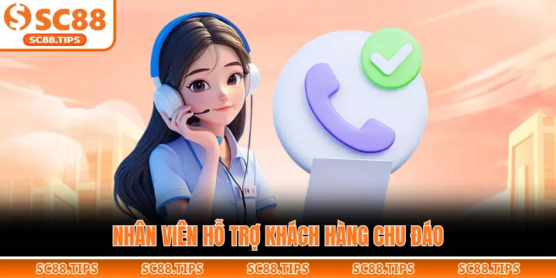 Nhân viên hỗ trợ khách hàng chu đáo